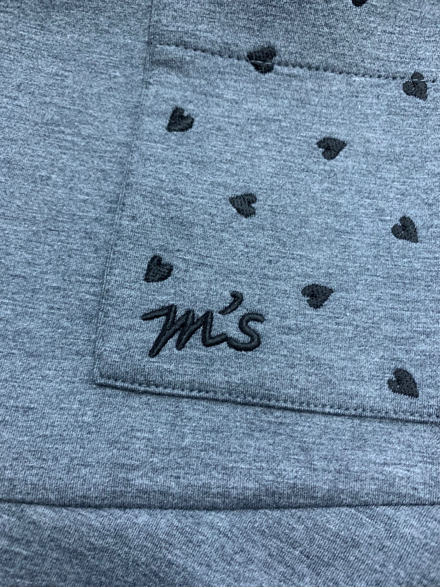 エムズグレイシー 315704 パーカー 38 グレー ハート刺繍 フード