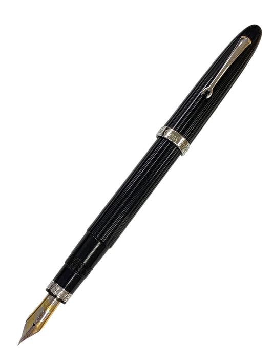 オマス 万年筆 オジバ ギロシェ ハイテク ブラック EF 18K ITD1OTJGG3AC