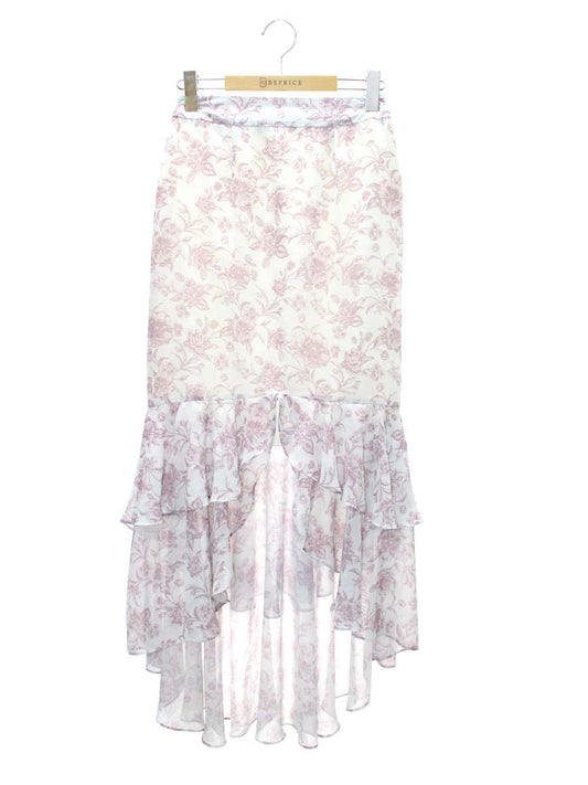 エイミーイストワール Amanda flowerシフォンマーメードスカート 1120221737-0 S ホワイト/アンティークピンク ITCJ4FCWB1I8