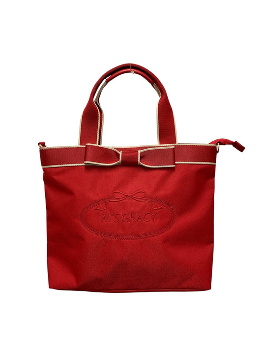 エムズグレイシー 394520 バッグ レッド ロゴ 刺繍 IT5AXKWM1FOW