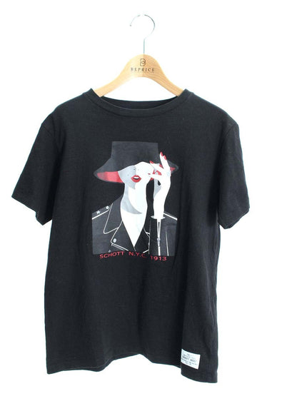 ショット THE GIRL ガール 1885-D　3223002 Tシャツ ブラック IT5FX1LYUBQC