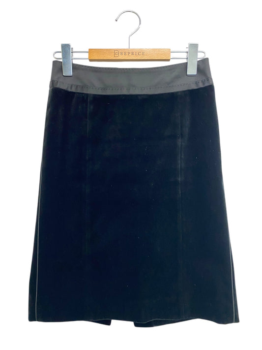 バーバリー FXE72-924-09 スカート 36 ブラック ベロア ITHP6H6DMK1S