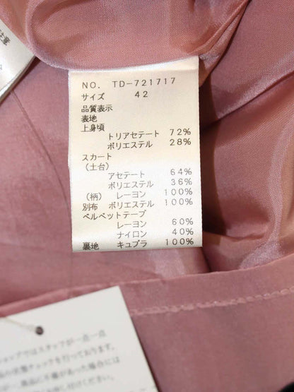 エムズグレイシー 721717 ワンピース 42 ブラック ベロア 花 ITALXVXWV5VV