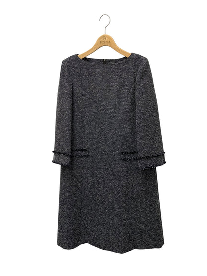 フォクシーニューヨーク Eclat De Nuit Dress 42153 ワンピース 38 ネイビー ツイード ITUJZZM6XUC0 【SALE】