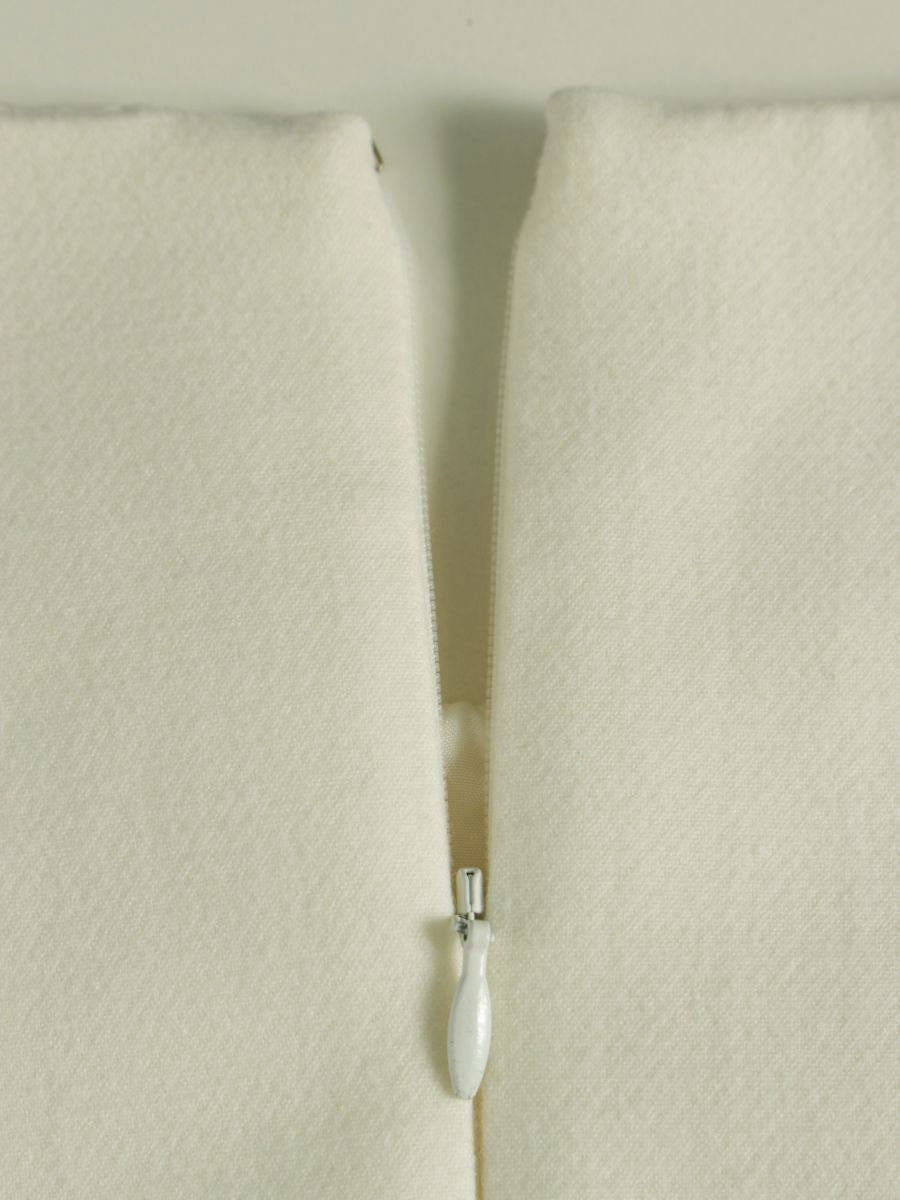 アナイ 14525-07-02-360 ワンピース 36 アイボリー ウール ITXV66I9LYGU