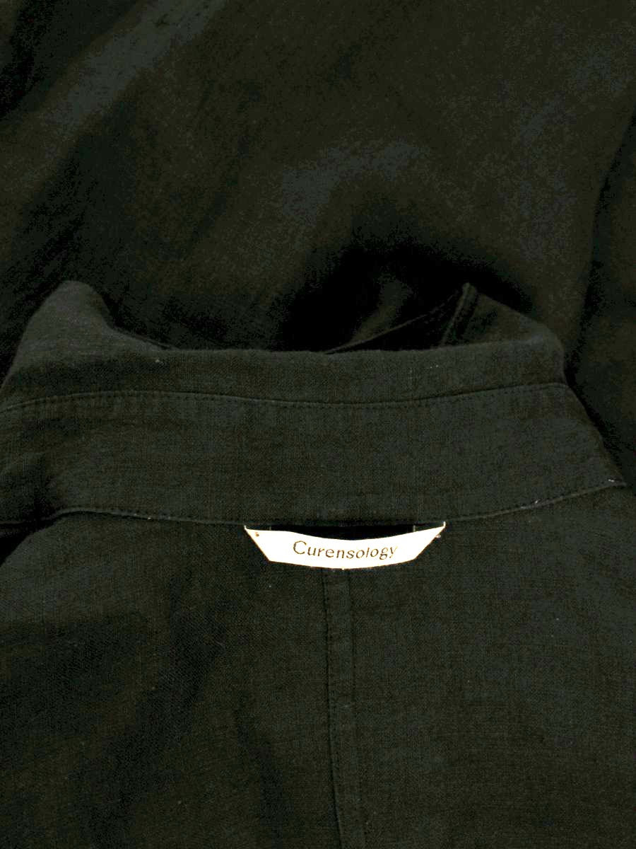 カレンソロジー CL406026ER チュニック F ブラック リネン 麻 ITBCXPTJDDHW