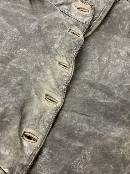 ジョルジオブラット A0509L JM116 レザージャケット 40 カーキグリーン ラムレザー 羊革 ITFVW0B8I2L8