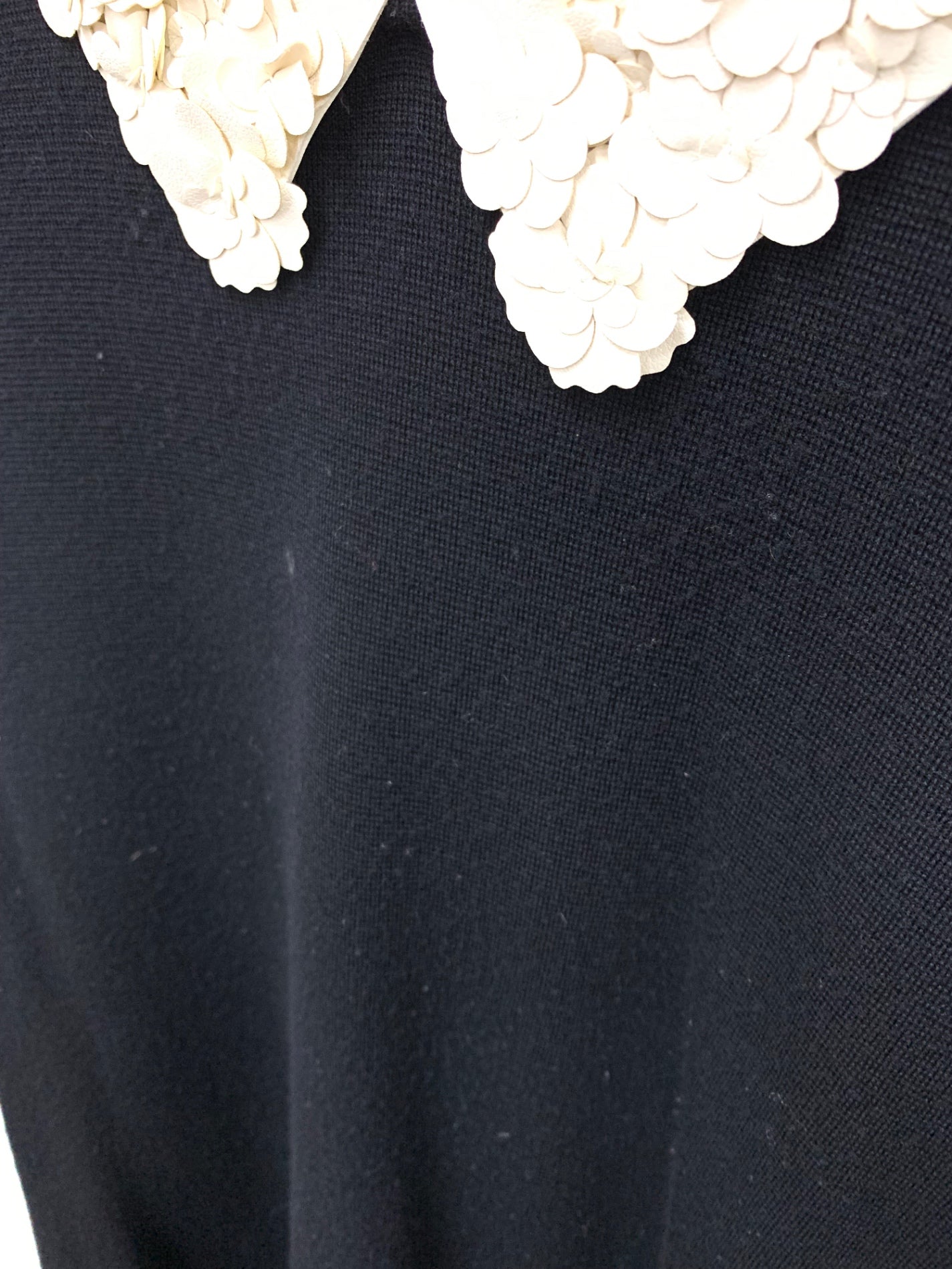 フォクシーブティック Knit Dress Jasmine White 34705 ワンピース 40 ブラック ITI1HQSVV61I