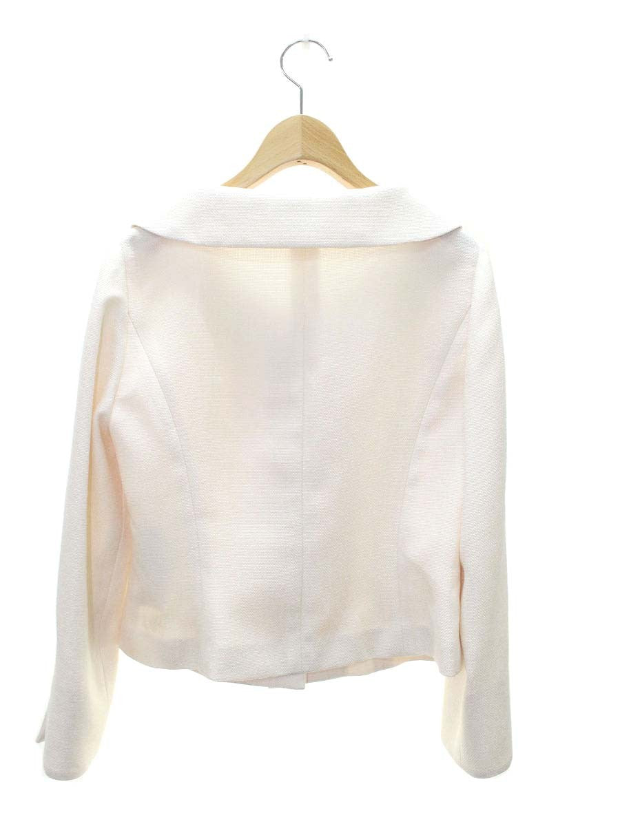 エムズグレイシー 914110 ジャケット 38 アイボリー カメリアボタン ラインストーン ITZACHJYH3IO