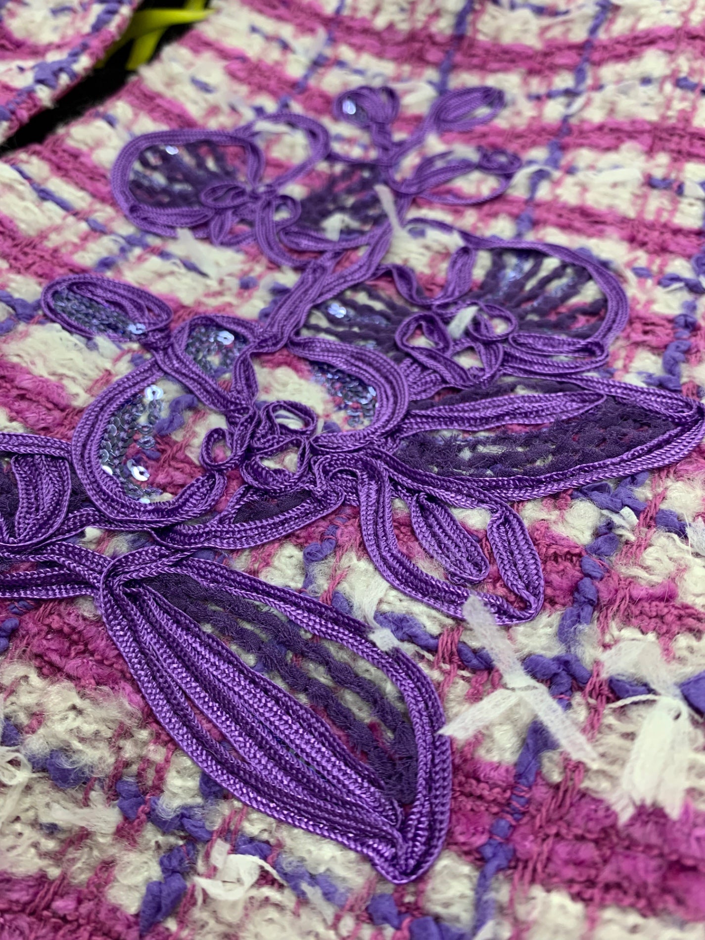 レオナールファッション 0331053 ジャケット 38 パープル ツイード スパンコール 24SS ITYJAP5E19RX 【SALE】