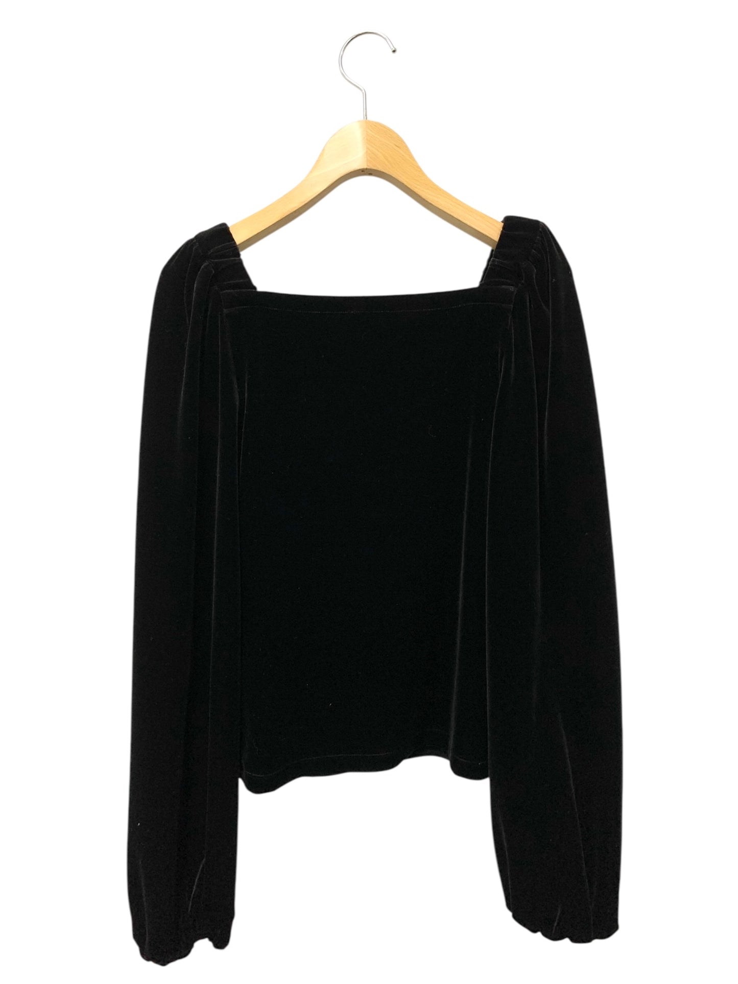 アディアム La Perle Top 45689 トップス 0 ブラック ベロア パール ITGM1EWXJWWG