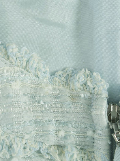 トゥービーシック W5J01-503-20 ワンピース 42 ブルー ツイード ITMESG2FAI6A