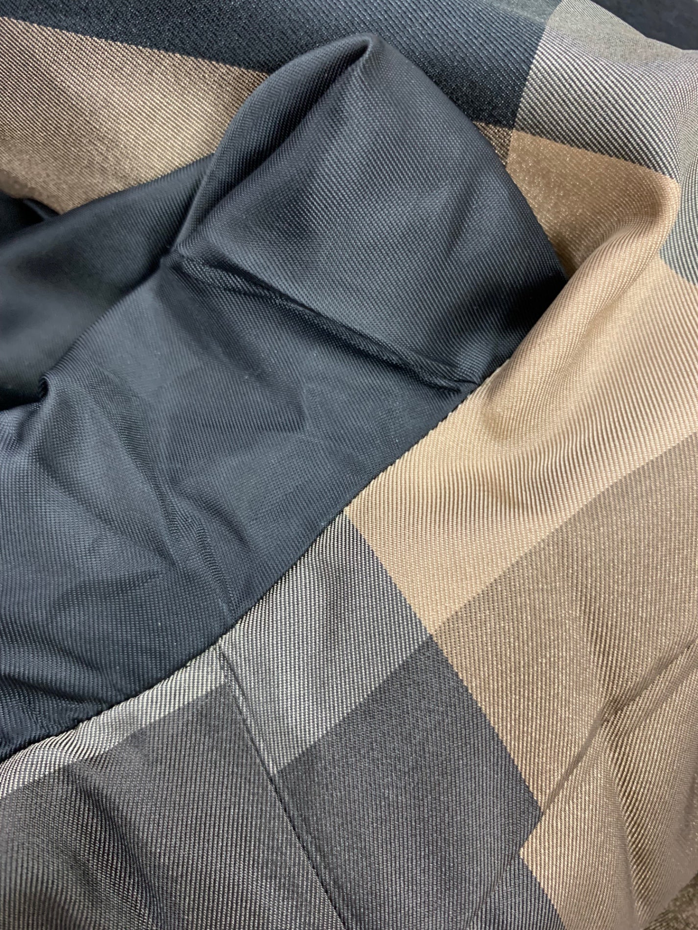 ブルーレーベルクレストブリッジ 55B29-288-09 チェスターコート 38 ブラック ウール ラビットファー IT8V4K7E4IAO