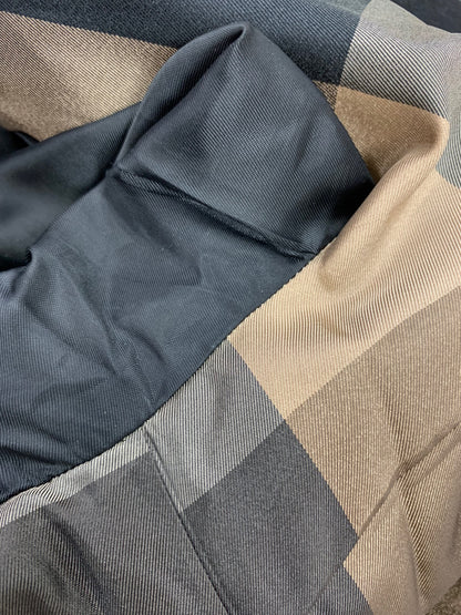 ブルーレーベルクレストブリッジ 55B29-288-09 チェスターコート 38 ブラック ウール ラビットファー IT8V4K7E4IAO