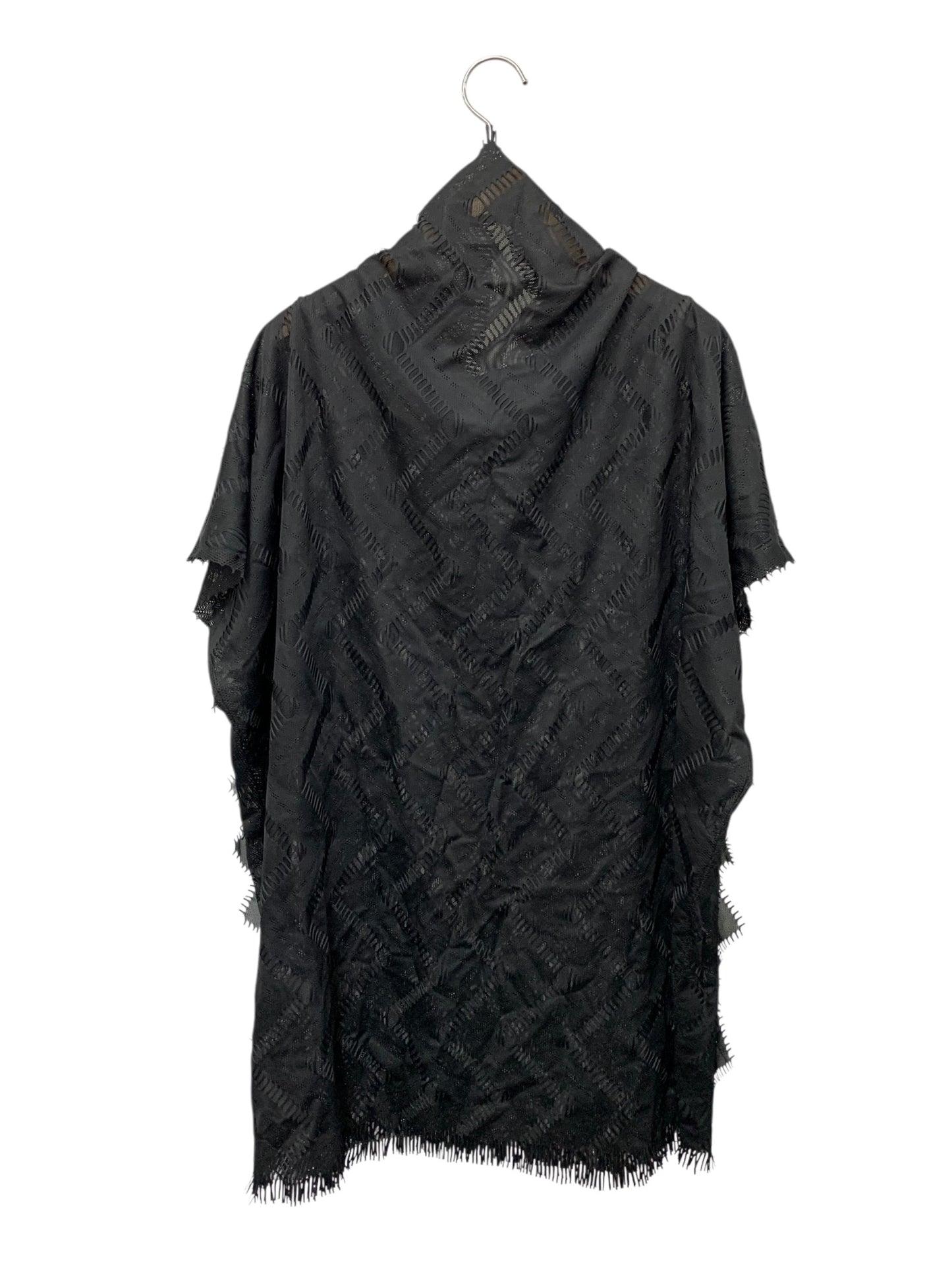 イッセイミヤケ IM13KH542 トップス 2 ブラック カットワーク フリンジ ITMHYARXT17C