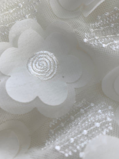 エムズグレイシー 015305 Tシャツ カットソー 40 ホワイト フラワーモチーフ ITA70KQ3VH6C