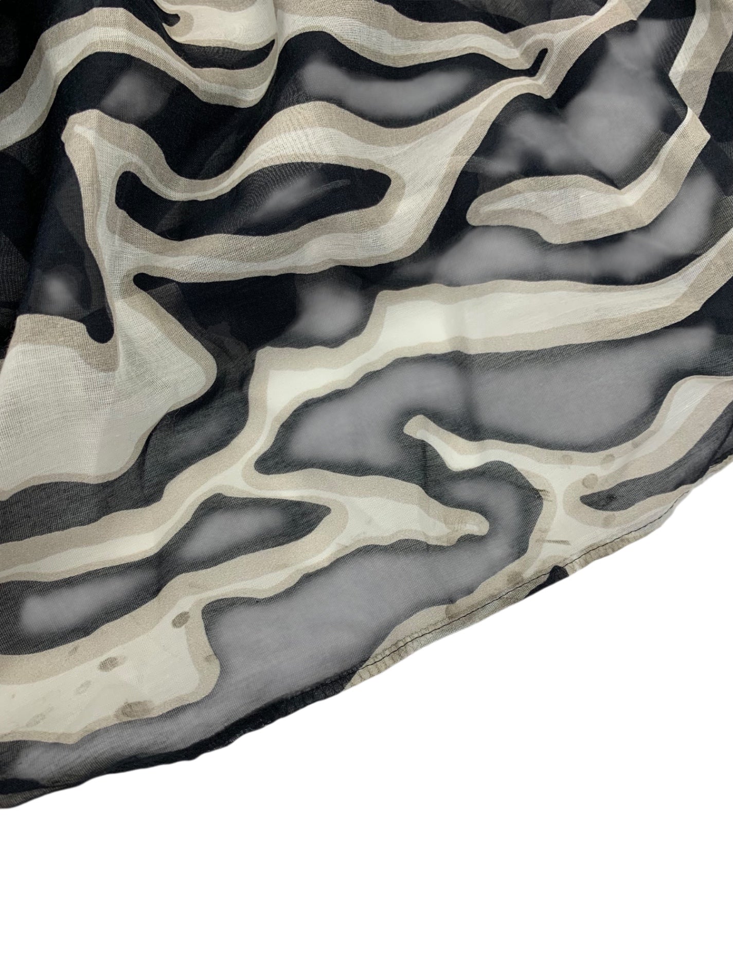 マックスマーラステュディオ 24162310226 ワンピース 44 ブラック シースルー ゼブラ IT8QSKE7LYW0