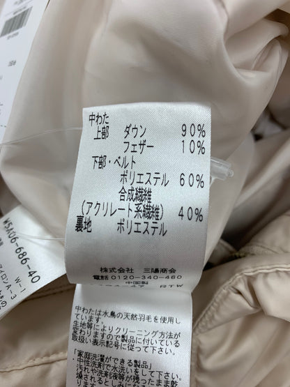 トゥービーシック W5A06-686 ダウンコート 40 アイボリー フラワーモチーフ カットワーク ITKVTKXLM308