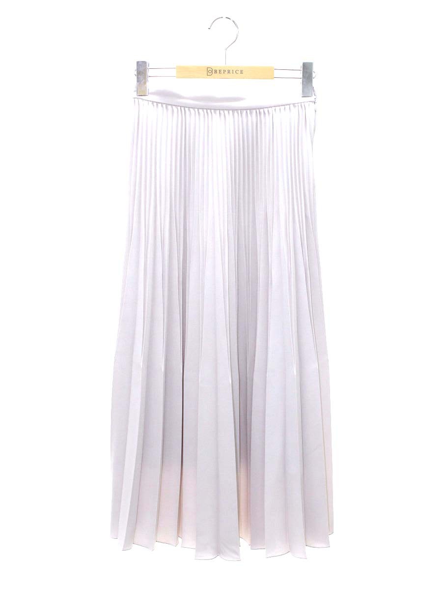 エムプルミエクチュール ジョーゼットプリーツスカート F428-001 36 グレージュ ITZQZWPUUM50