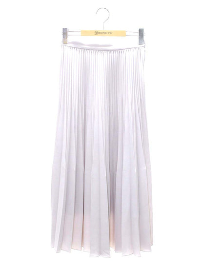 エムプルミエクチュール ジョーゼットプリーツスカート F428-001 36 グレージュ ITZQZWPUUM50