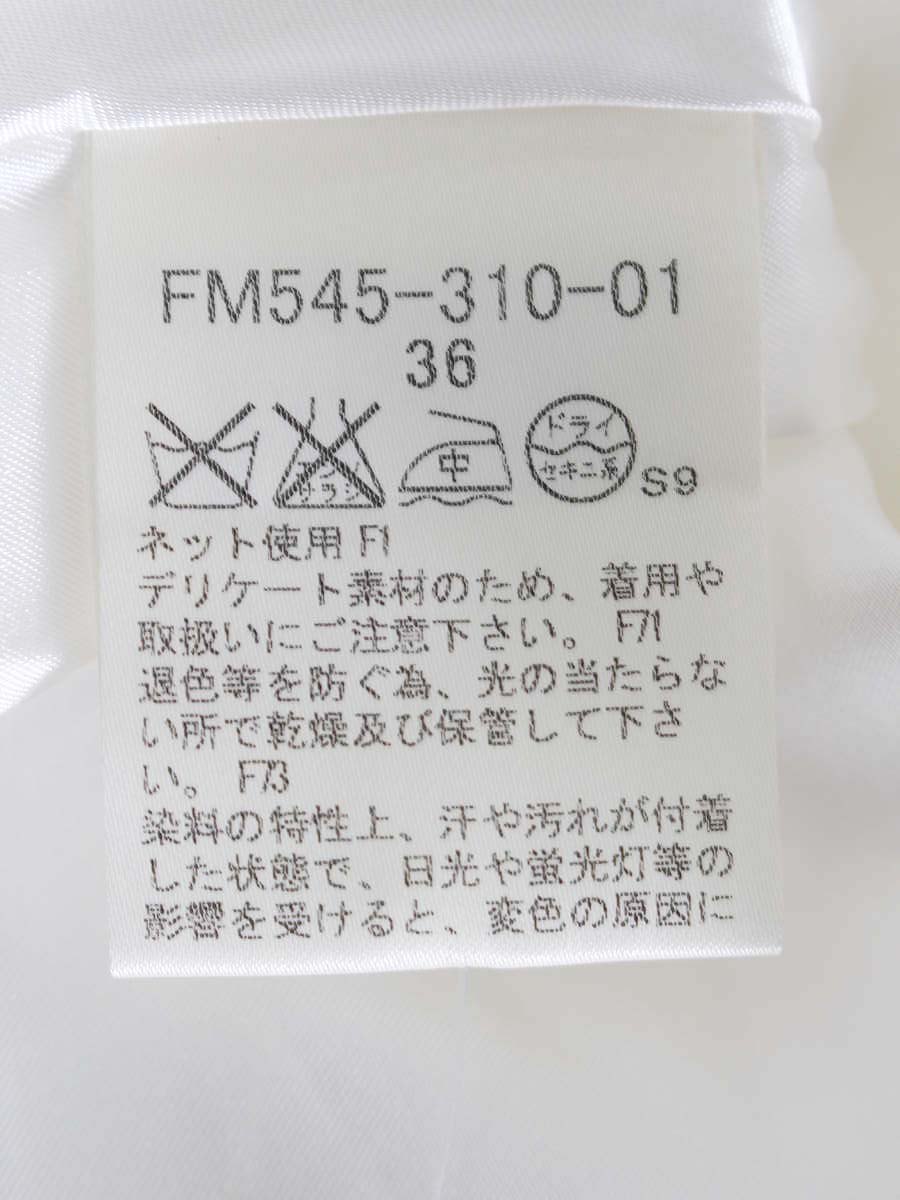 バーバリーブルーレーベル FM545-310-01 ワンピース 36 ホワイト フリル ITNHX7E99BLK