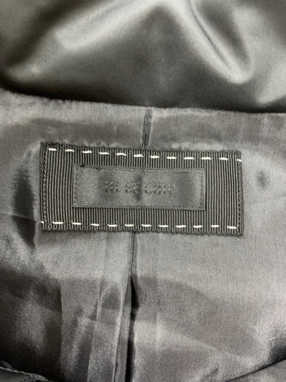 トゥービーシック エコファーコンビタフタベスト  W7E03-812-09 46 ブラック ロング レッキスラビット ファー ダブルジップ リボン ITK4R91D5WFF