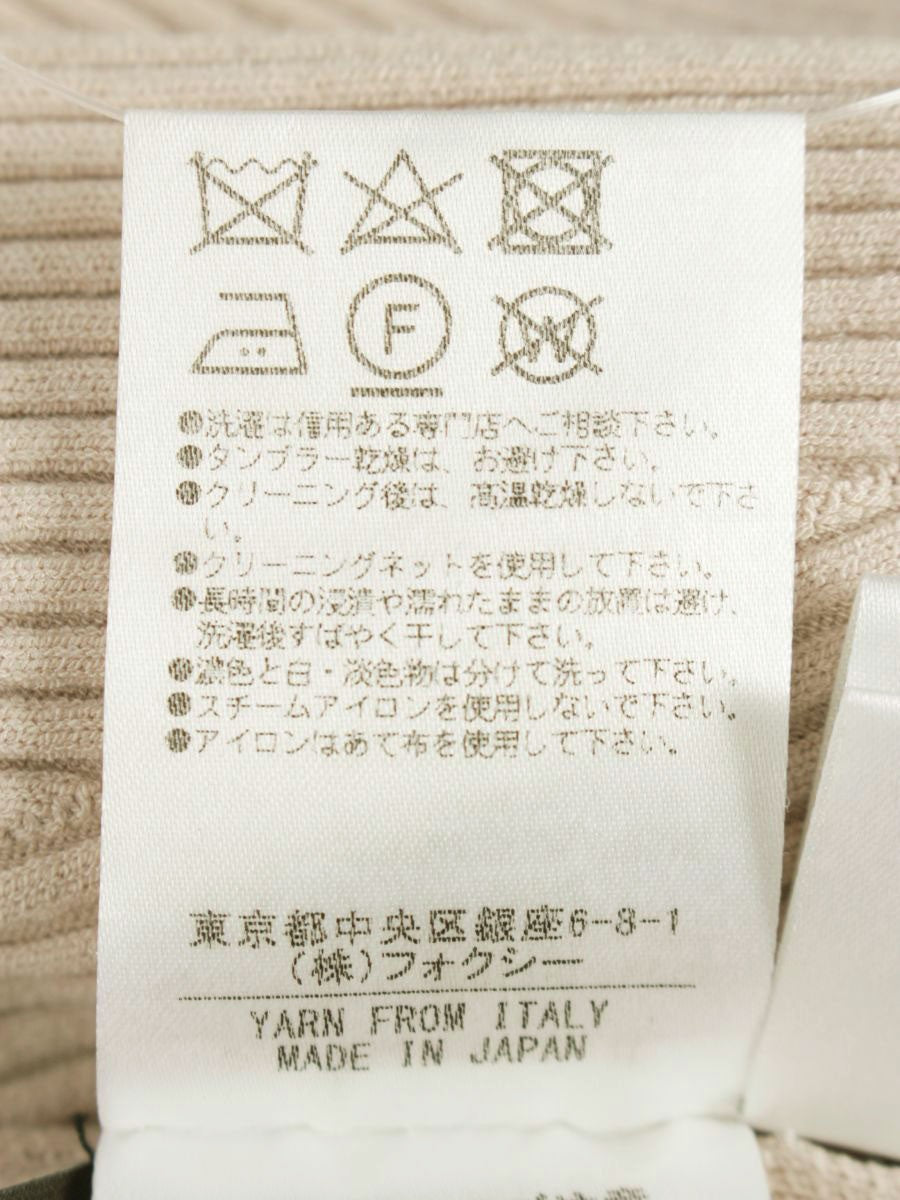 フォクシーブティック ニットトップ ベーシックリブ 38091 セーター 38 ピンク IT4J4M25LPJS