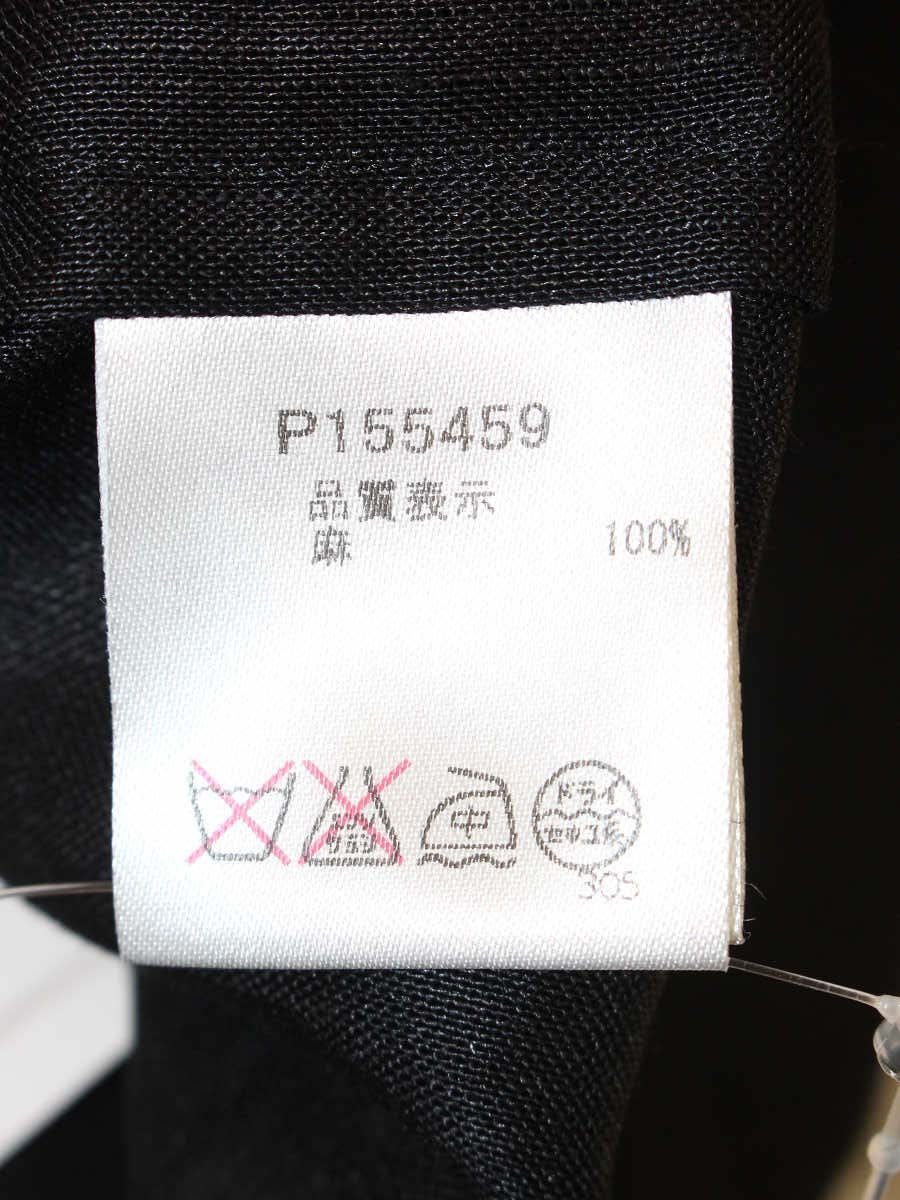 スタジオピッコーネ アルチビオ P155459 ブラウス 40 ブラック  麻 フリル ITVYZK9HY77E