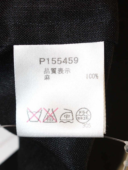 スタジオピッコーネ アルチビオ P155459 ブラウス 40 ブラック  麻 フリル ITVYZK9HY77E