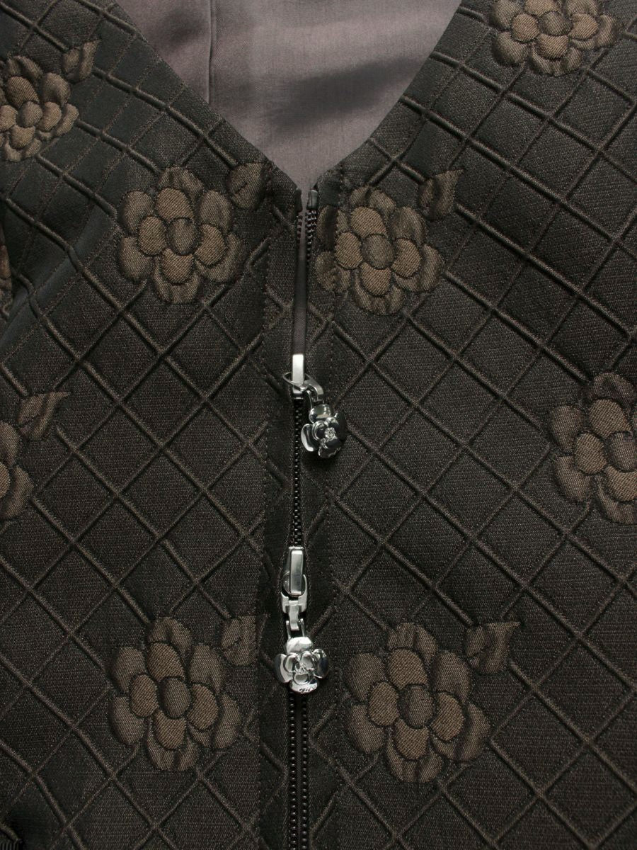 エムズグレイシー ジャンパースカート リボン ノースリーブ カメリア