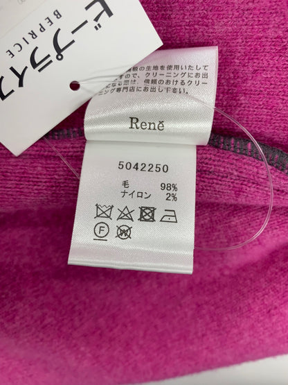 ルネ basic 5042250 コート F グレー ニットコート リボン ITHFEUH0O3HY