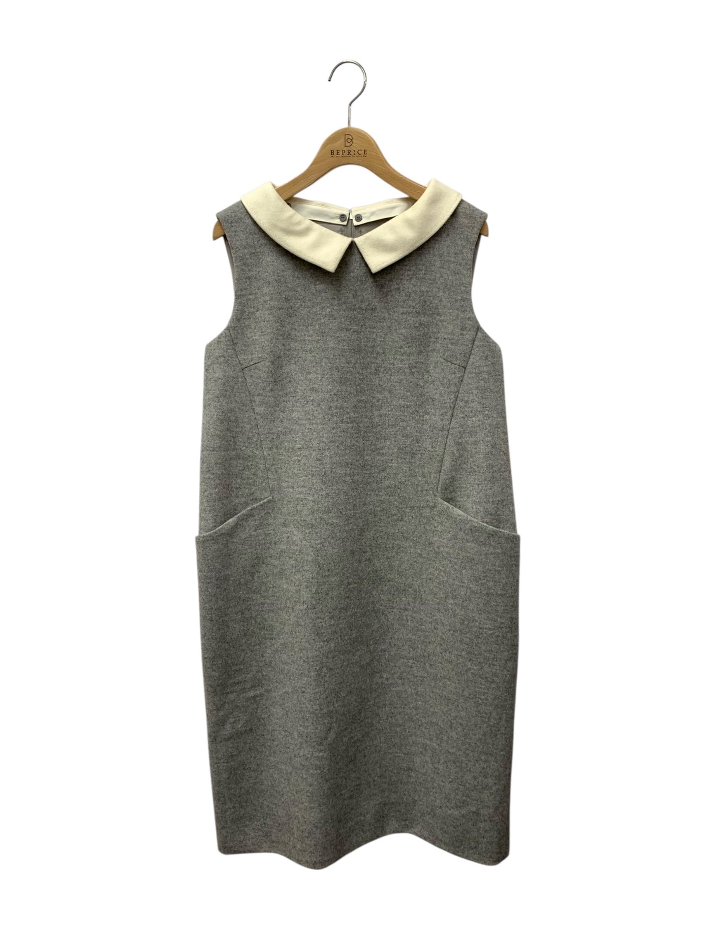 フォクシーブティック Dress Maison 45024 ワンピース 40 グレー カシミヤ混 キュプラ 2way ITM0633ZSEEC