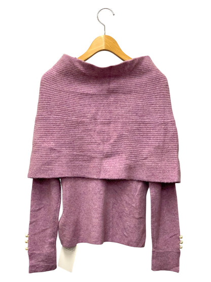 エムズグレイシー Off Shoulder Knit 818596 ニット セーター 38 パープル ITZ63APG5P3U 【SALE】