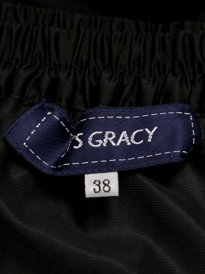 エムズグレイシー 217324 スカート 38 ブラック ハート刺繍 シフォン ITM0VOQKUML8