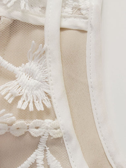 トッカラベンダー Eyelash Embroidery ロングドレス OPTUBM0200 ワンピース 4 ベージュ IT8KTHIPFPTC