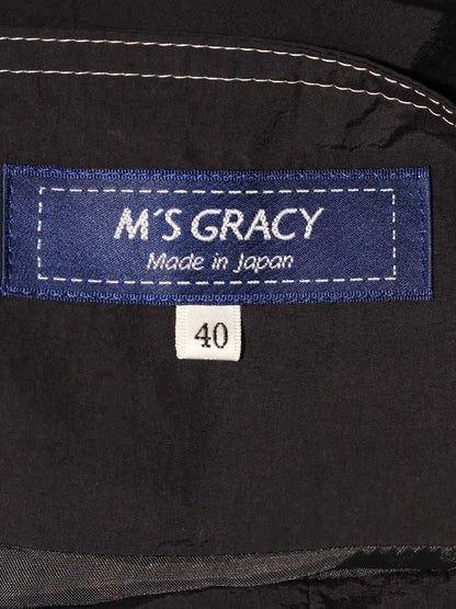 エムズグレイシー 217120 スカート 40 ブラック タックフレア ITVX0VECGHFH