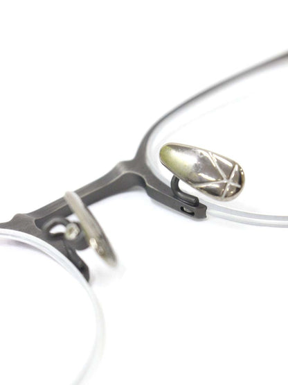 ユウイチトヤマ danny U-075 メガネ シルバー（COL.03 ） メタルフレーム ハーフリム オーバル ITBL67L3W5B4 【SALE】