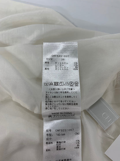 セルフォード CWF231057 スカート 36 ホワイト ウエストギャザー フレア ITECZL4M6O40