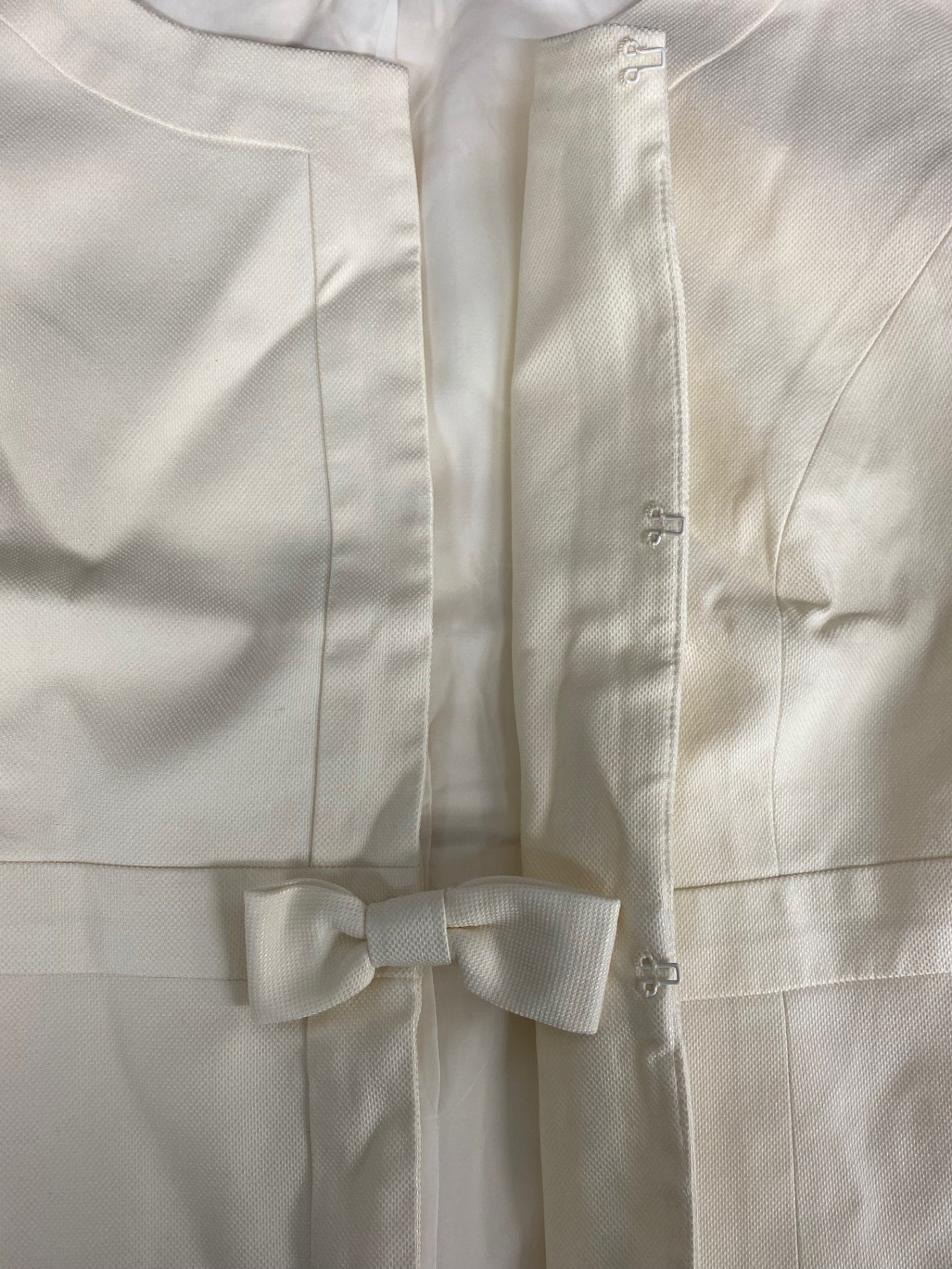 ハロッズ 17100711 ジャケット 3 アイボリー シルク コットン ノーカラー IT5EH2T13HDW 【SALE】