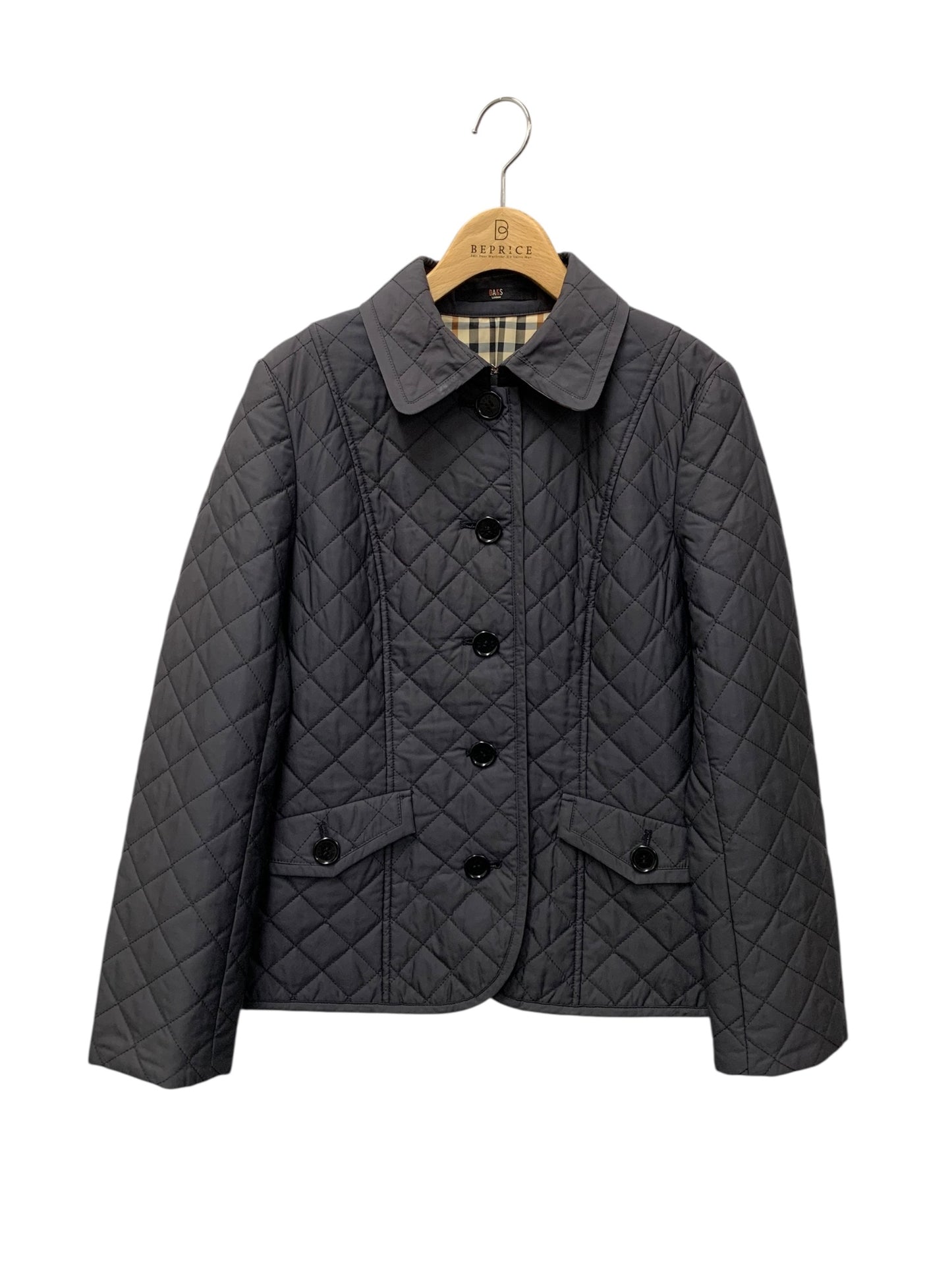 ダックス 11-611730 キルティングジャケット 38 ネイビー チェック ITPQE78K5ANS