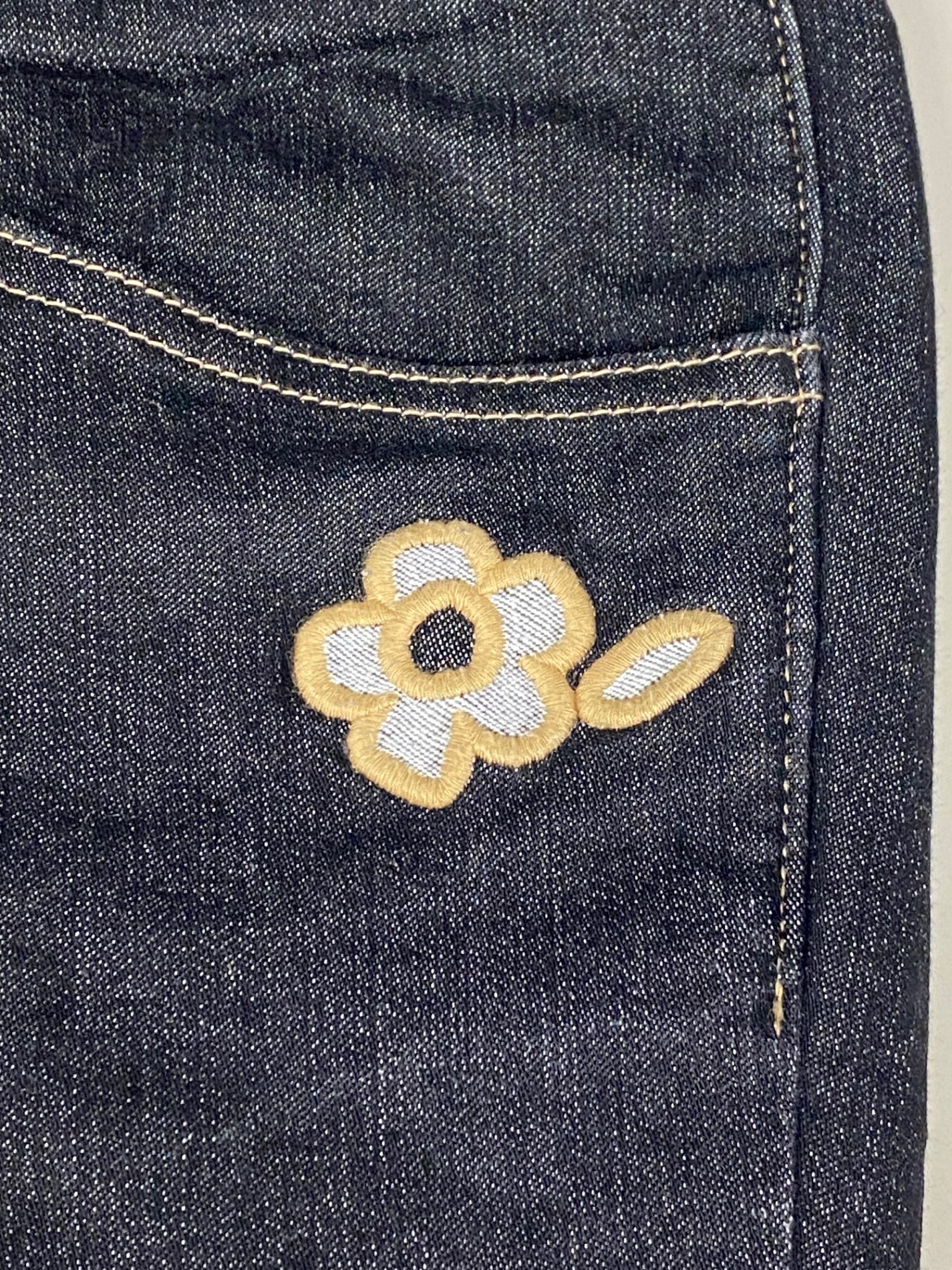 エムズグレイシー バッグポケット刺繍付きスリムデニムパンツ 316606 38 ブラック ITLVJV8585FA