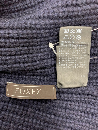 フォクシーブティック Knit Cardigan Charlize 43958 F ネイビー カシミア フード ITZRTSWJUXZE