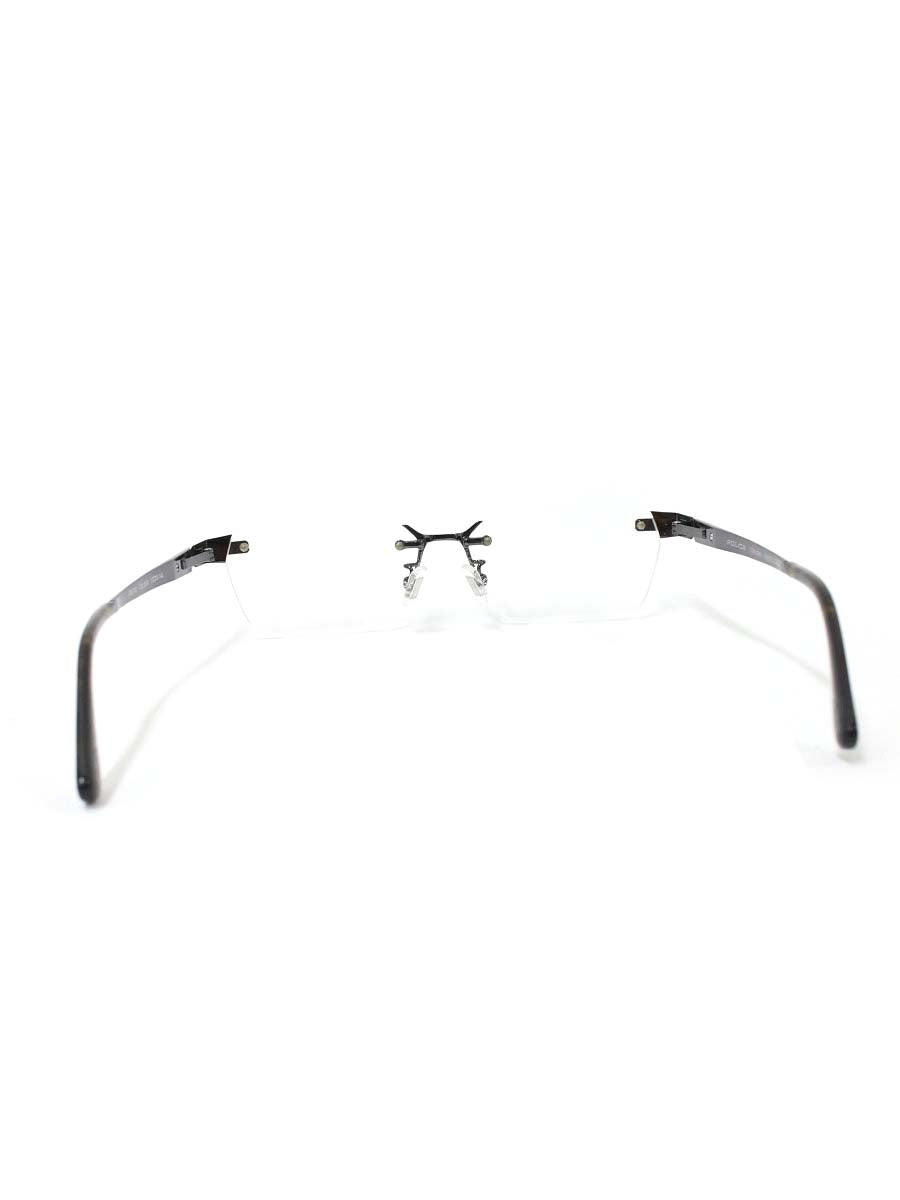 ポリス VPLF59J 眼鏡 メガネ ガンメタル メタルフレーム リムレス スクエア IT56P0KYABRK 【SALE】