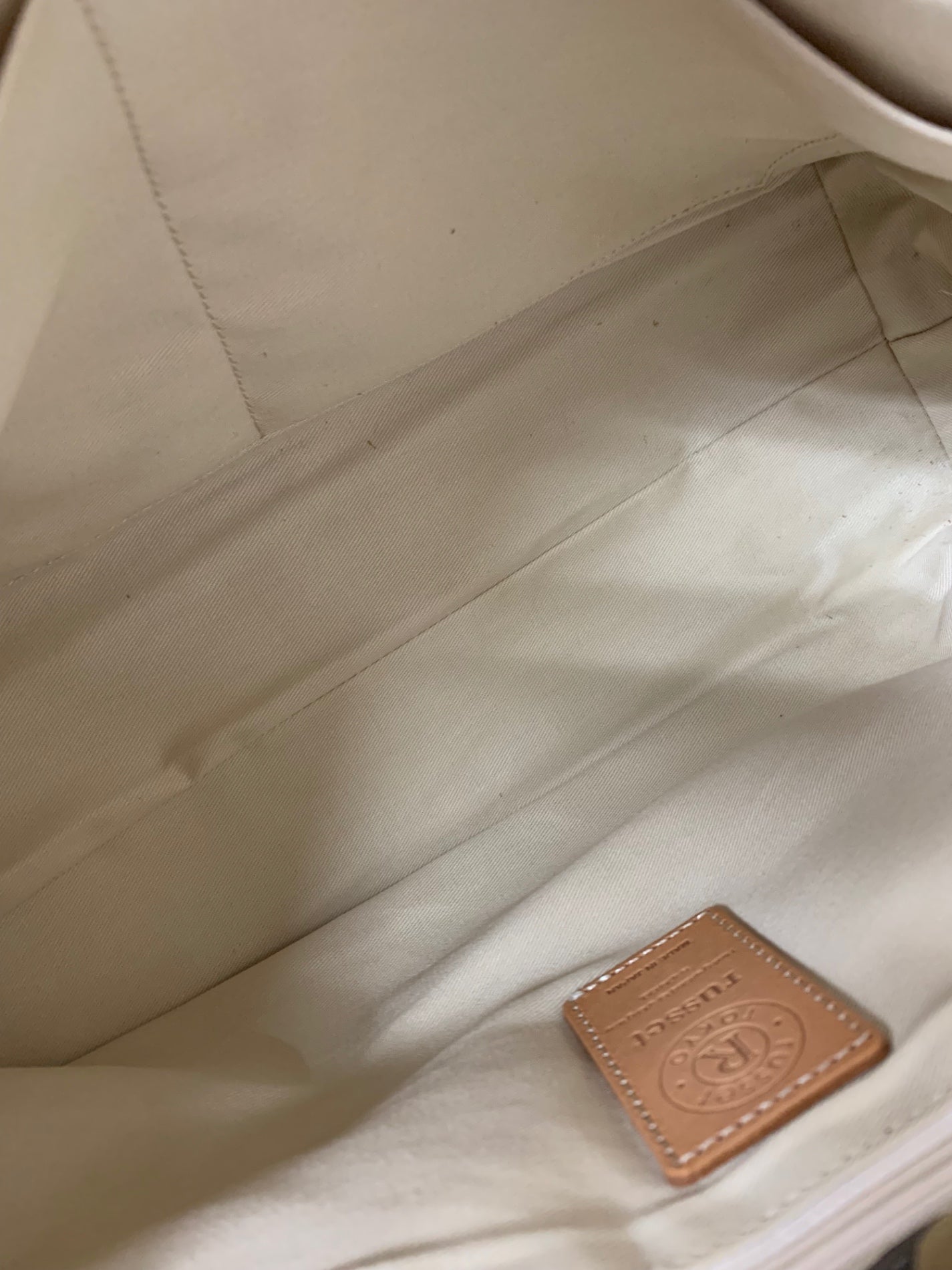 ラシット レザーフラップトートバッグ CE-1033 グレー コットン ドビーキャンバス ITPJ17BWJ8CG