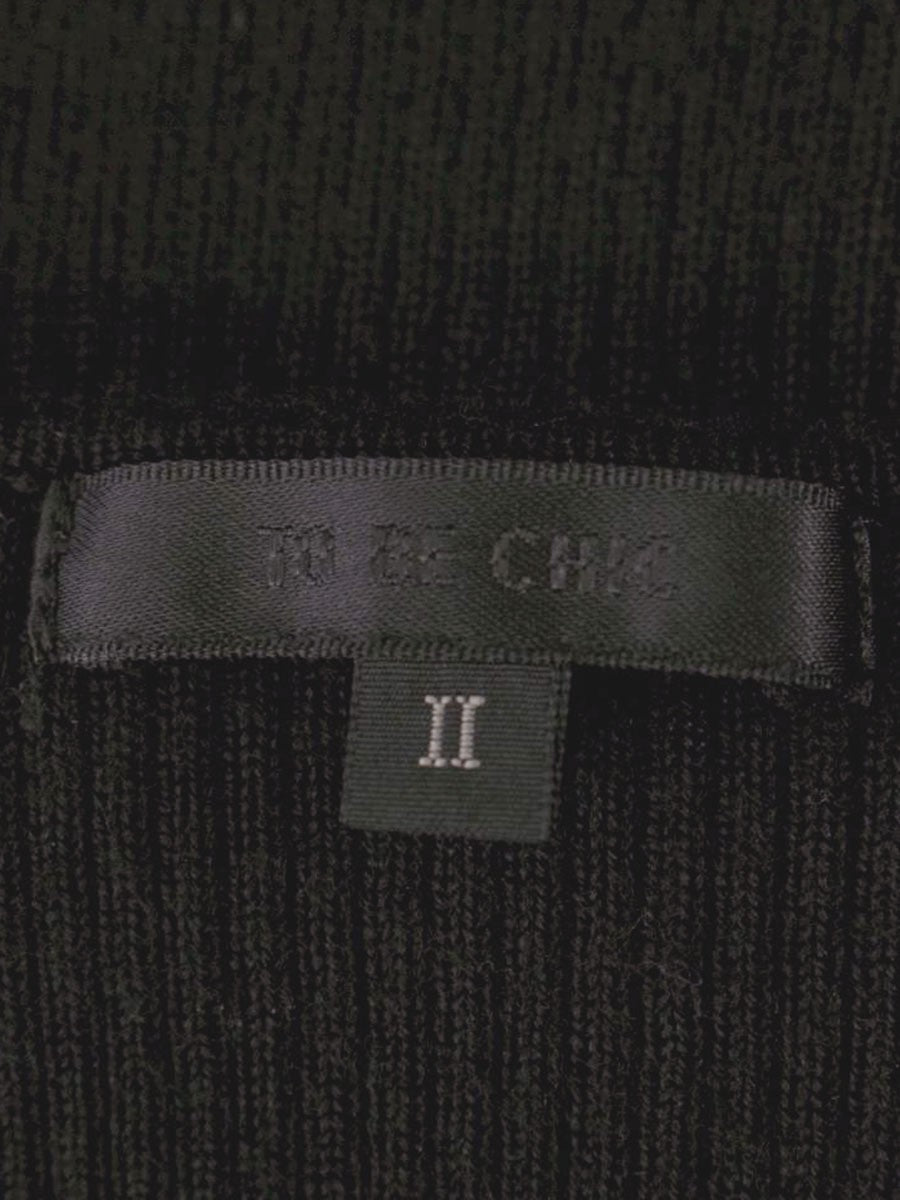 トゥービーシック W5N65-467-09 ニット 2 ブラック 衿フリル IT9DGV3IM13W