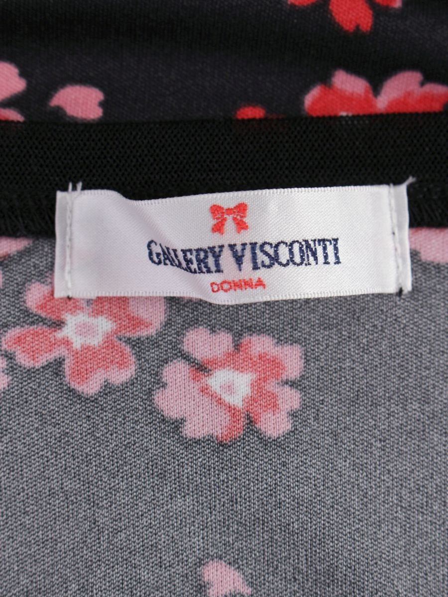 ギャラリービスコンティ 1298014 ワンピース 3 ブラック フラワープリント ITO9LTMKD41S