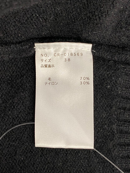 エムズグレイシー 018569 ニット セーター 38 ブラック ハイネック カメリアモチーフ ITH7SB6ZJS88 【SALE】