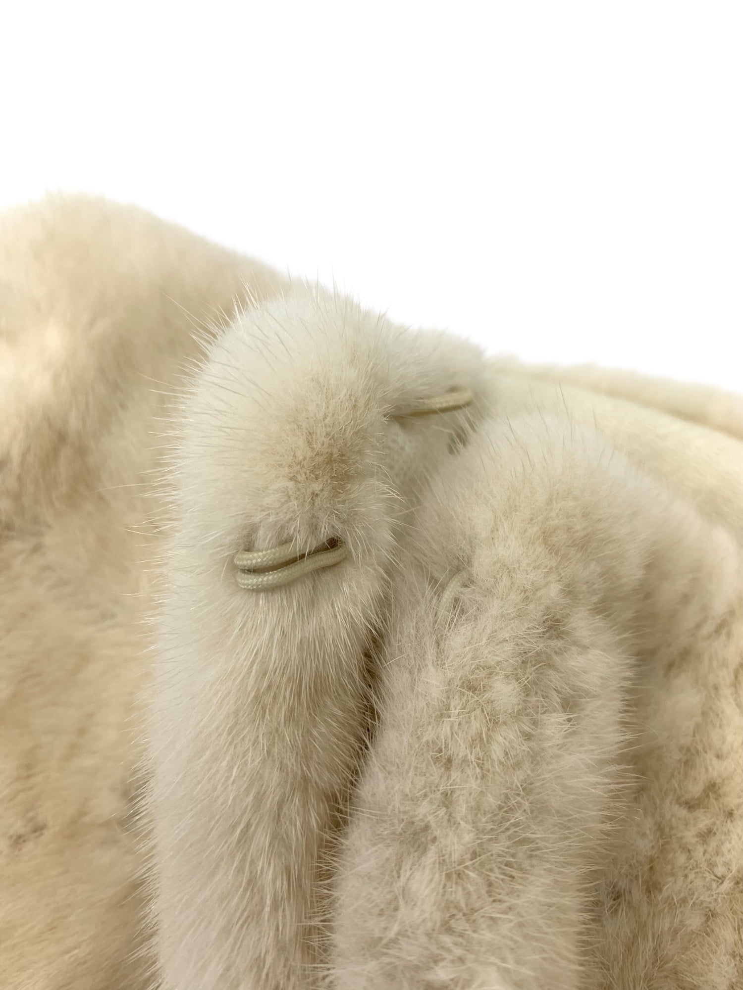 【美品】FOXEY ミンク ファー マフラー daisy lin カシミヤ デイジーリンforフォクシー マフラー アイボリー ティペット