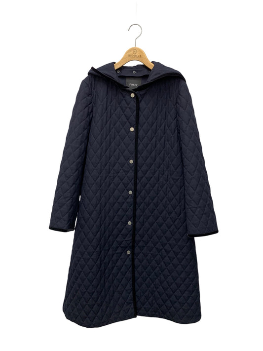 フォクシーブティック Windsor 44850 コート 38 ネイビー キルティング フード付き IT7CYZGD34GG