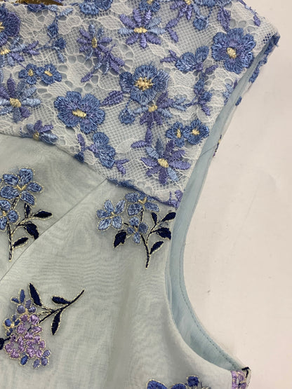 トッカ BEATRICE 受注生産品 OPTOIA0200 ワンピース 2 ブルー フラワーモチーフ 刺繍 IT6WOV9ENQKC